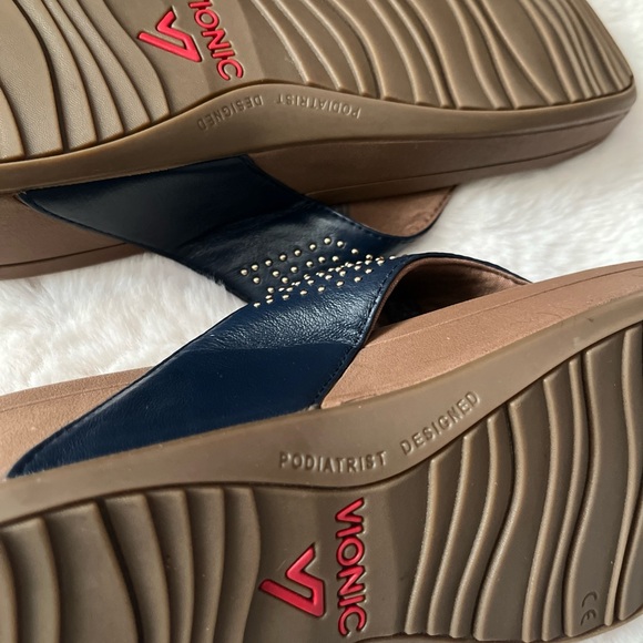 VIONIC Studded Navy Sandals - Picture 8 of 10